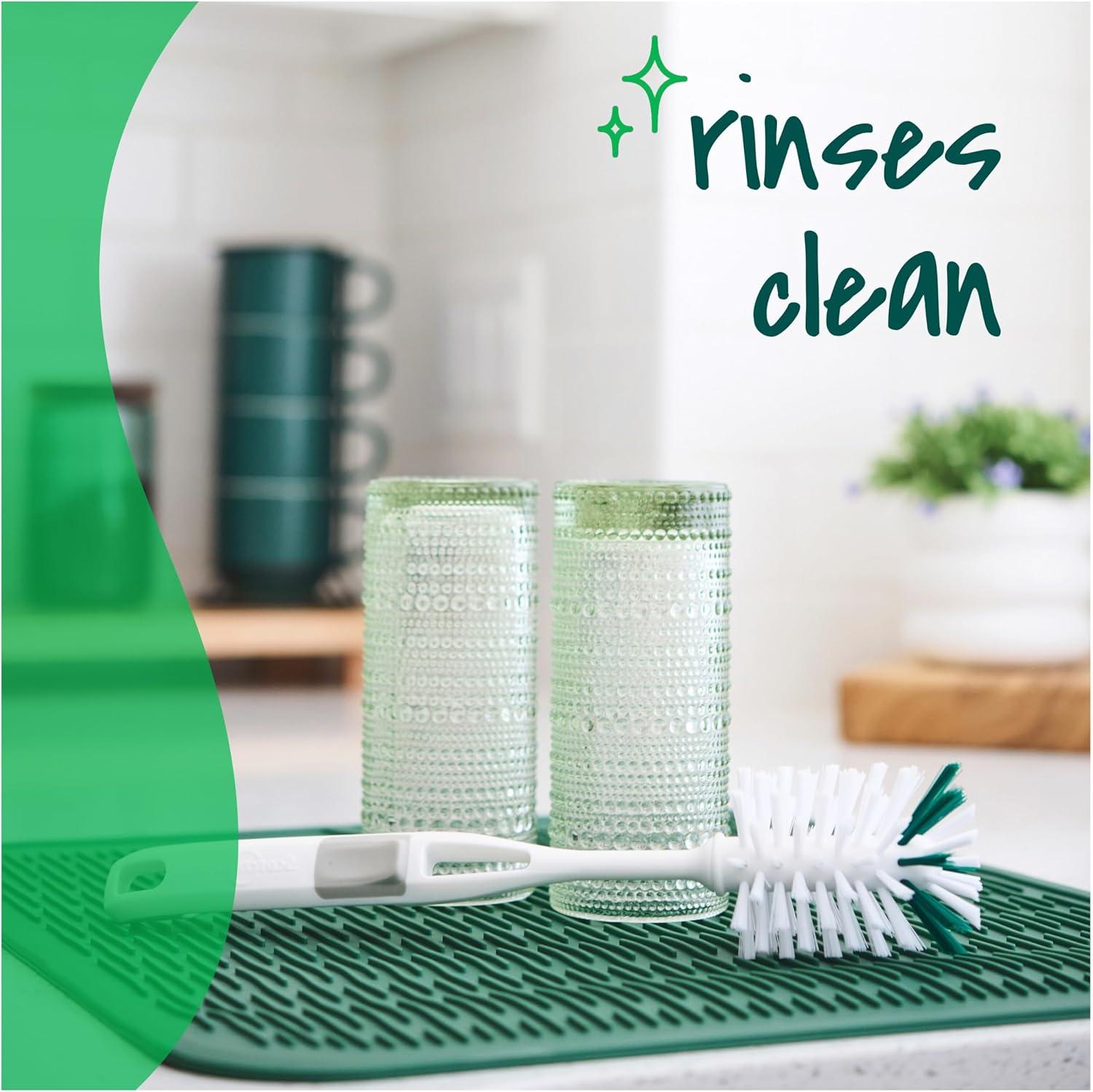 image:imageScotchBrite Glass and Water Bottle Brush LongLasting Safe on Glassware Shaker Bottles Food Processors amp More Nonslip handle Durable Reusable Clean in Top Rack of Your Dishwasher