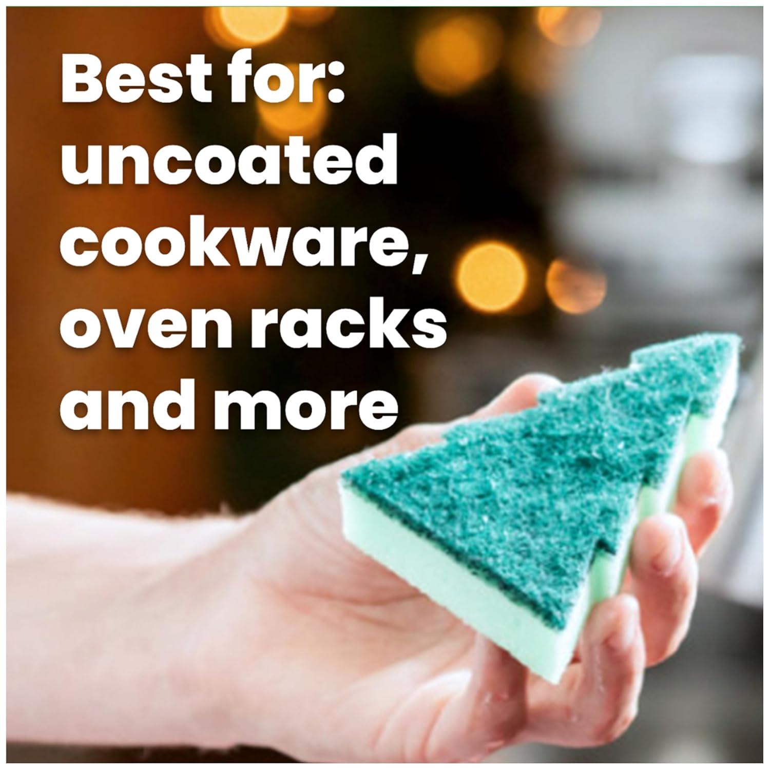 image:imageScotchBrite Modern Merry Tree Shape Scrub Sponge 1 Pack