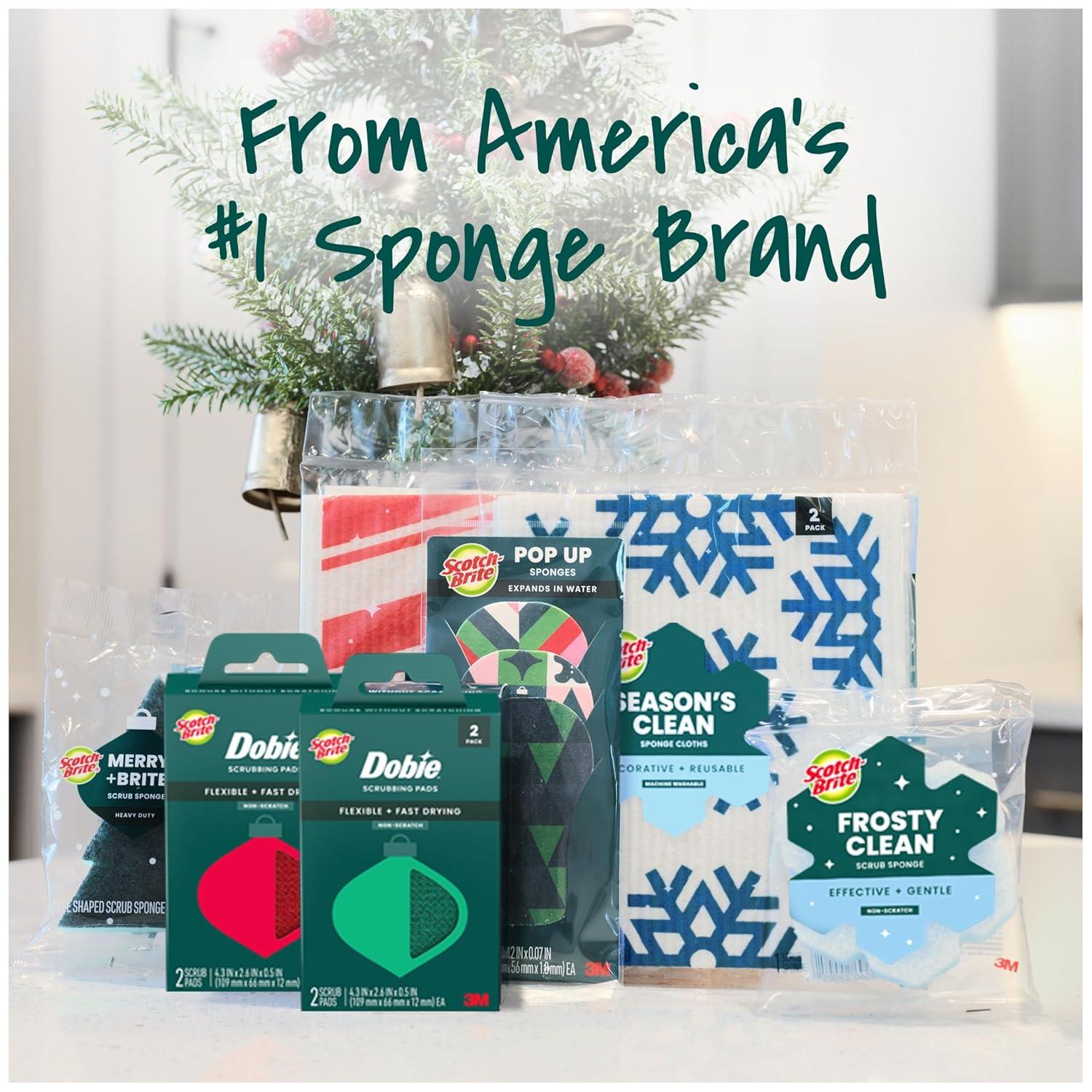 image:imageScotchBrite Modern Merry Tree Shape Scrub Sponge 1 Pack