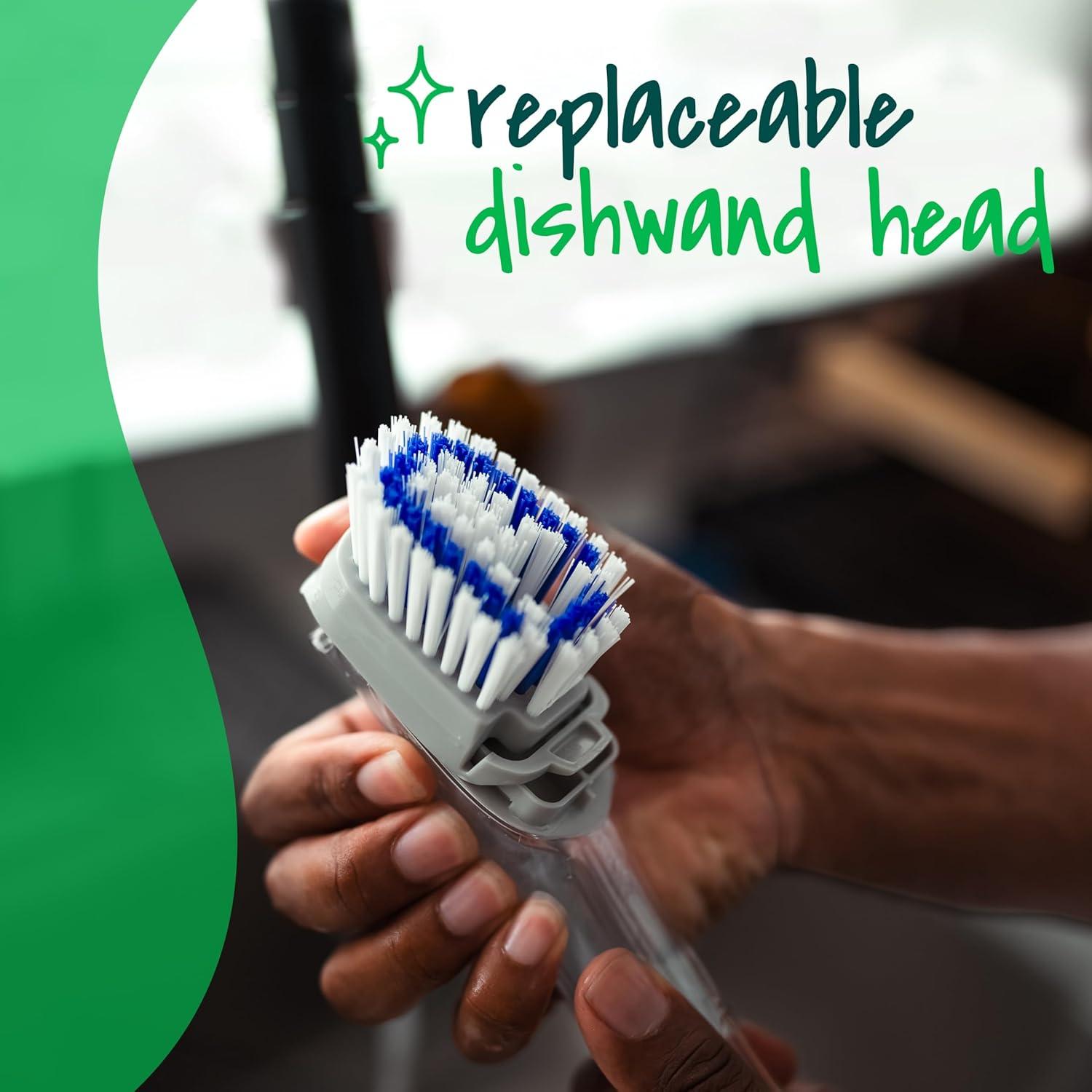 image:imageScotchBrite Advanced Soap Control Dishwand Brush Scrubber Antibacterial Dish Wand Brush with Soap Dispenser Pack of 24 Pack