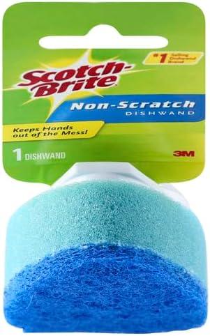 image:imageScotchBrite NonScratch Dishwand Scrubber for Cleaning Kitchen Bathroom and Household NonScratch Dish Scrubber Safe for NonStick Cookware 1 Dishwand Pack of 2