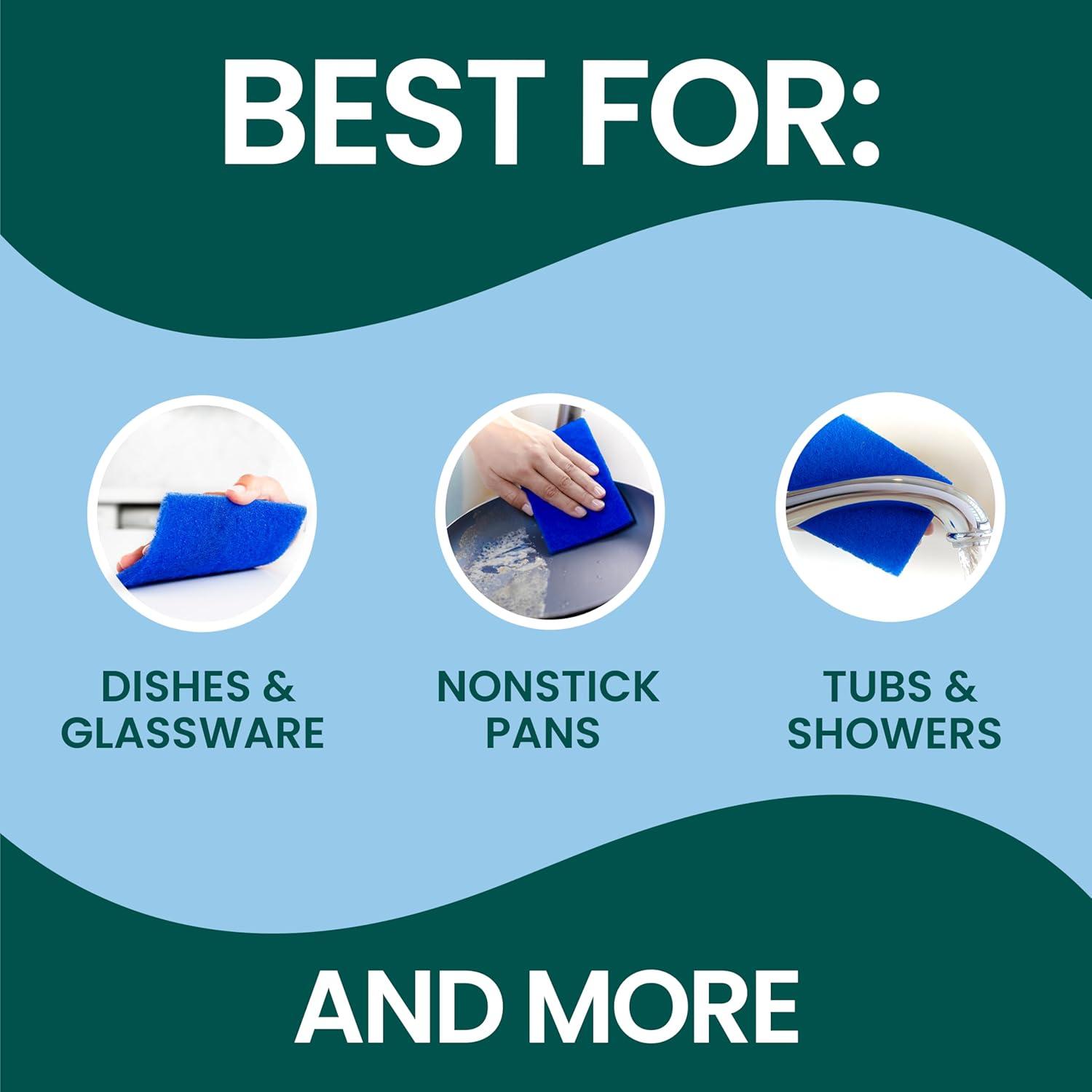 image:imageScotchBrite NonScratch Scour Pads Scouring Pads for Kitchen and Dish Cleaning 3 Pads Pack of 230 Pads