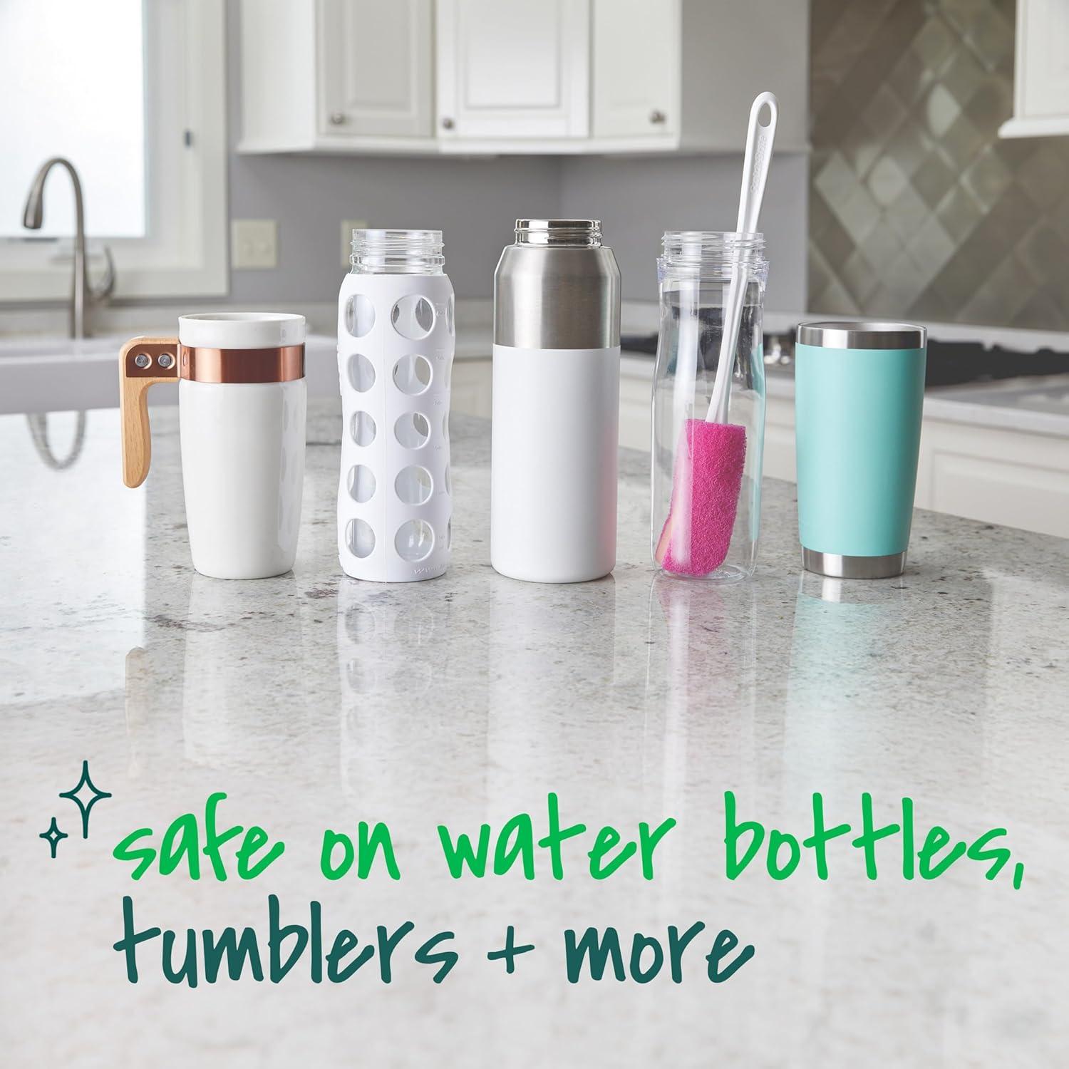 image:imageScotchBrite Water Bottle Scrubber Safe On Glass Plastic and Stainless Steel Pack of 2Bottle Scrubber