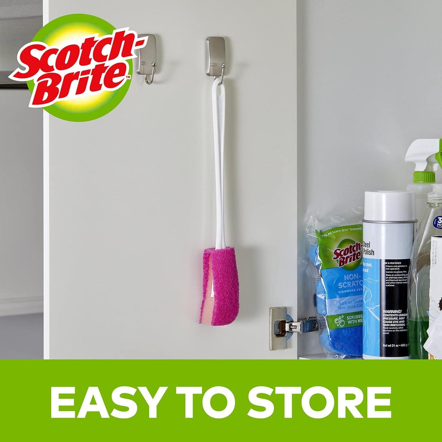 image:imageScotchBrite Water Bottle Scrubber Safe On Glass Plastic and Stainless Steel Pack of 2Bottle Scrubber Pack of 2