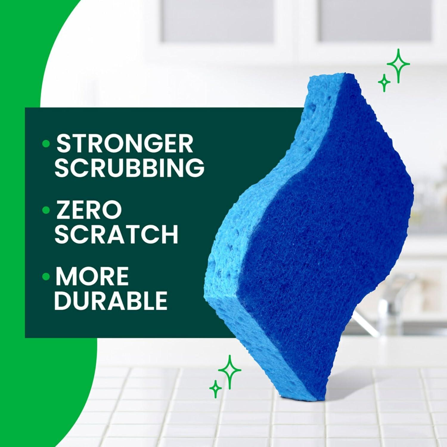 image:imageScotchBrite Zero Scratch Scrub Sponges 6 Kitchen Sponges for Washing Dishes and Cleaning The Kitchen and Bath NonScratch Sponge Safe for NonStick Cookware Pack of 26 Scrub Sponges