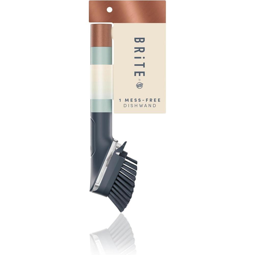 image:imageBrite by ScotchBrite Limited Edition MessFree Dishwand Sleek and Stylish Dish Brush with Soap Dispenser HandlePack of 1