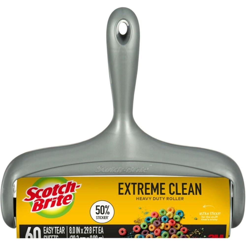 image:imageScotchBrite 50 Stickier Large Surface Lint Roller Works Great On Pet Hair 60 Sheets Pack of 21 Roller