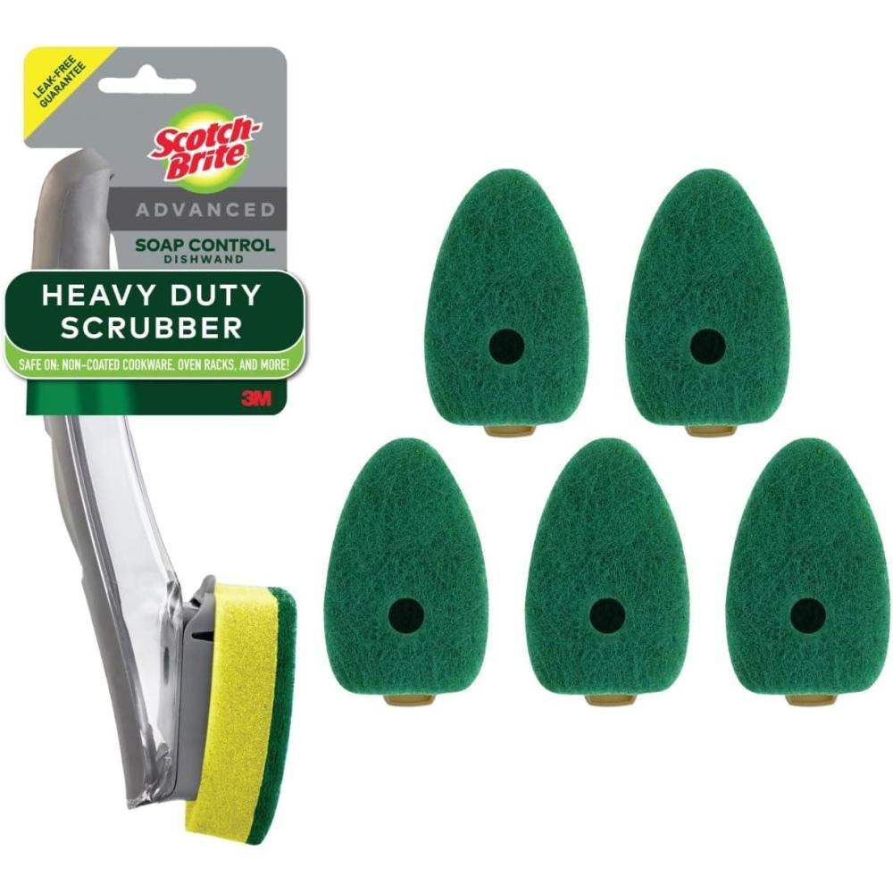 image:imageScotchBrite Heavy Duty Advanced Soap Control Dishwand Control Soap with A Button Keep Your Hands Out of Dirty Water Long Lasting and Reusable Pack of 21 Count Pack of 1
