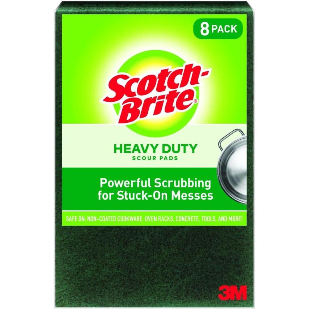 image:imageScotchBrite Heavy Duty Scour Pads Great for The Kitchen Garage and Outdoors 8 Pads Pack of 28 Pads