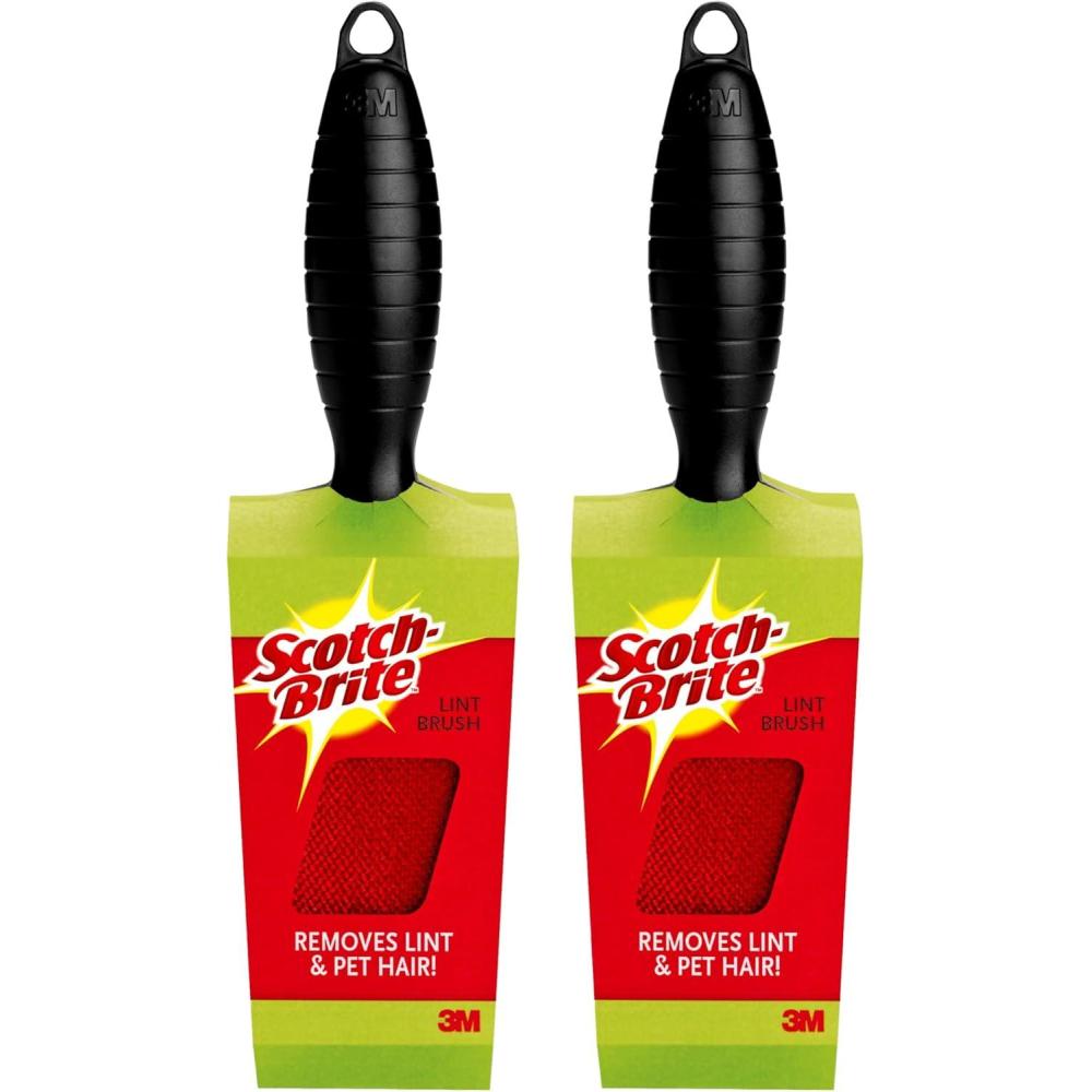 image:imageScotchBrite Lint Brush Ideal for Removing Lint and Pet Hair on Clothing White Pack of 21 EA Pack of 2