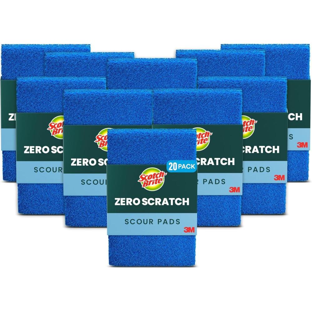 image:imageScotchBrite NonScratch Scour Pads Scouring Pads for Kitchen and Dish Cleaning 3 Pads Pack of 220 Pads