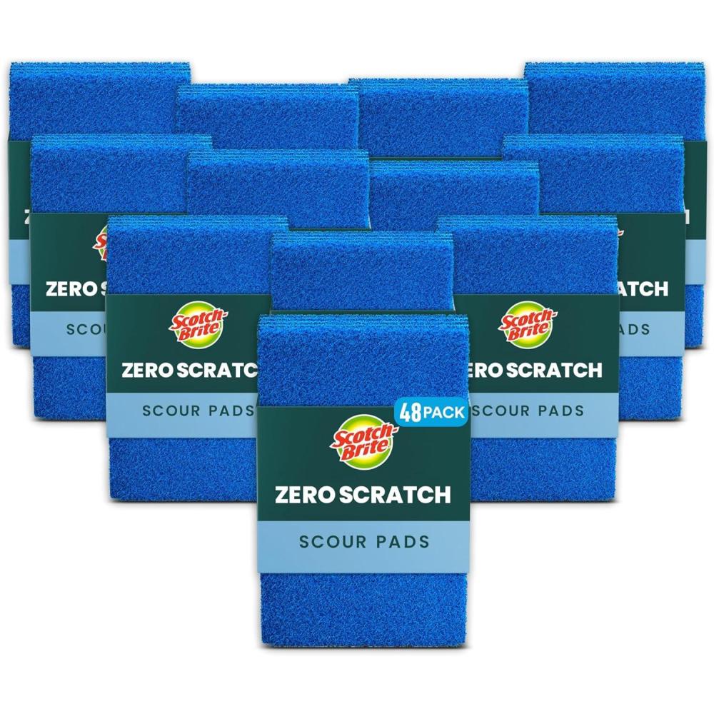 image:imageScotchBrite NonScratch Scour Pads Scouring Pads for Kitchen and Dish Cleaning 3 Pads Pack of 248 Pads