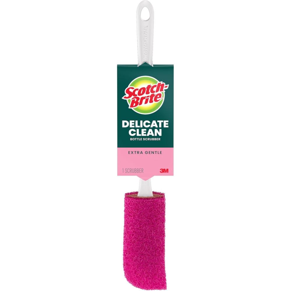 image:imageScotchBrite Water Bottle Scrubber Safe On Glass Plastic and Stainless Steel Pack of 2Bottle Scrubber