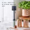 Brite by Scotch-Brite Limited Edition 2-in-1 Straw and Bottle Brush Set, Sleek and Stylish Bottle Cleaner Brush with 360-Degree Bristles and Hidden Straw Brush((Pack of 1))