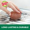Scotch-Brite Copper Coated Scrubbing Scour Pads, 3 Scouring Scrubber Pads (Pack of 2)
