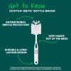 Scotch-Brite Glass and Water Bottle Brush, Long-Lasting Bristles, Safe On Multiple Types of Water Bottles, Baby Bottles, Vases, and More (Pack of 2)