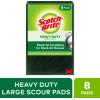 Scotch-Brite Heavy Duty Scour Pads, Great for The Kitchen, Garage and Outdoors, 8 Pads (Pack of 2)(8 Pads (Pack of 4))