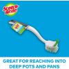 Scotch-Brite Pot Pan & Dish Brush (4 Count) + Command Small Wire Hooks, White (4 Hooks, 5 Strips)