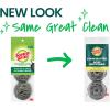 Scotch-Brite Stainless Steel Scrubber for Cleaning Kitchen, Household, and Dishes – 3 Scrubbers (Pack of 2)(3 Scrubbers)