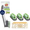Scotch-Brite Advanced Soap Control Dishwand Brush Scrubber, Antibacterial* Dish Wand Brush with Soap Dispenser with Dishwand Brush Refil, 3 Pack