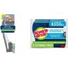 Scotch-Brite Advanced Soap Control Dishwand Brush Scrubber & Non-Scratch Scrub Sponges, for Washing Dishes and Cleaning Kitchen, 6 Scrub Sponges