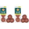 Scotch-Brite Copper Coated Scrubbing Scour Pads, 3 Scouring Scrubber Pads (Pack of 2)