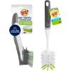Scotch-Brite Kitchen Brush Kit – Glass and Water Bottle Brush & Advanced Soap Control Dishwand Brush – Scrub Brushes for Cleaning Kitchen and Washing Dishes