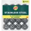 Scotch-Brite Stainless Steel Scrubber for Cleaning Kitchen, Household, and Dishes – 3 Scrubbers (Pack of 2)(16 Scrubbers)