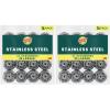 Scotch-Brite Stainless Steel Scrubbers, Durable, Ideal for Uncoated Cookware, 16 Scrubbers (Pack of 2)