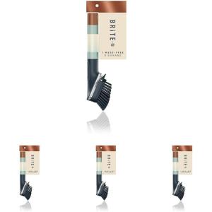 Brite by Scotch-Brite Limited Edition Mess-Free Dishwand, Sleek and Stylish Dish Brush with Soap Dispenser Handle((Pack of 4))