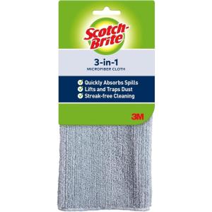 Scotch-Brite 3-in-1 Microfiber Kitchen Cloth (Pack of 2)(1 Cloth)