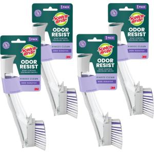 Scotch-Brite Advanced Soap Control Dishwand Brush Scrubber, Antibacterial* Dish Wand Brush with Soap Dispenser (Pack of 2)(4 Pack)