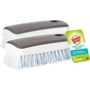 Scotch-Brite Deep Clean Brush, for Tile Floors and Walls, Shower Doors, Tubs, and More (Pack of 2)