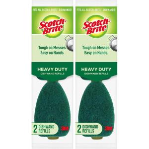 Scotch-Brite Heavy Duty Dishwand Refills, Keep Your Hands Out of Dirty Water, 2 Refills (Pack of 2)