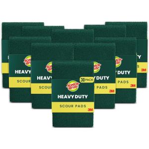 Scotch-Brite Heavy Duty Scour Pads, Great for The Kitchen, Garage and Outdoors, 8 Pads (Pack of 2)(30 Pads)
