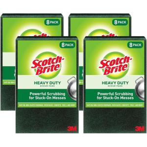 Scotch-Brite Heavy Duty Scour Pads, Great for The Kitchen, Garage and Outdoors, 8 Pads (Pack of 2)(8 Pads (Pack of 4))