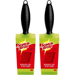 Scotch-Brite Lint Brush, Ideal for Removing Lint and Pet Hair on Clothing, White (Pack of 2)(1 EA (Pack of 2))