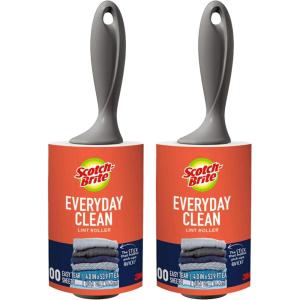 Scotch-Brite Lint Roller, Works Great On Pet Hair, 100 Sheets (Pack of 2)(100 Sheets (Pack of 2))