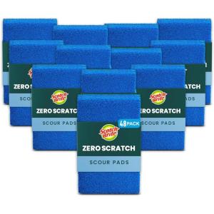 Scotch-Brite Non-Scratch Scour Pads, Scouring Pads for Kitchen and Dish Cleaning, 3 Pads (Pack of 2)(48 Pads)