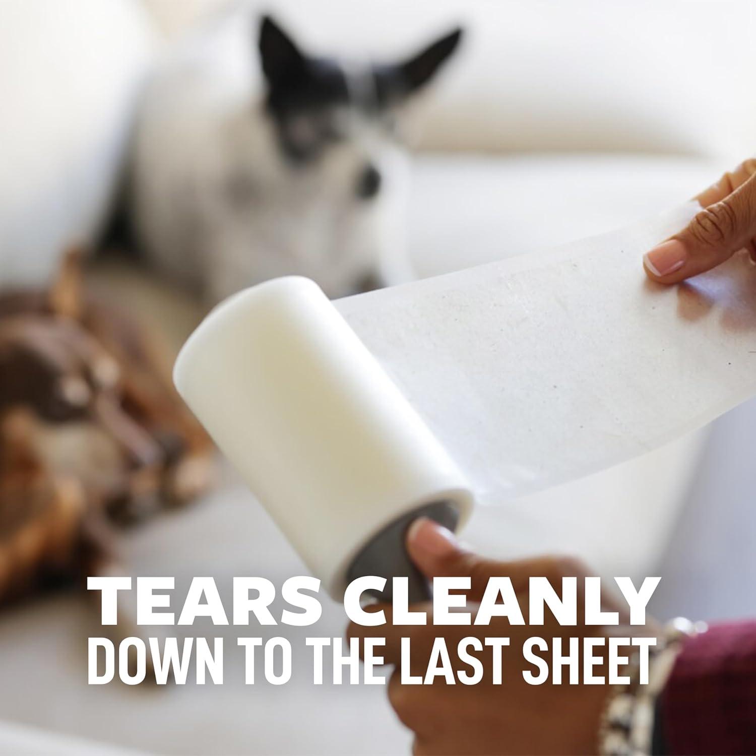 image:imageScotchBrite Pet Hair Pickup Extra Sticky Lint Roller Designed for Removing Fur Fluff on Couches Clothes Dog and Cat Beds amp More 2 Pack 140 EasyTear Adhesive Sheets Total2 Rollers 140 Sheets Pack of 4