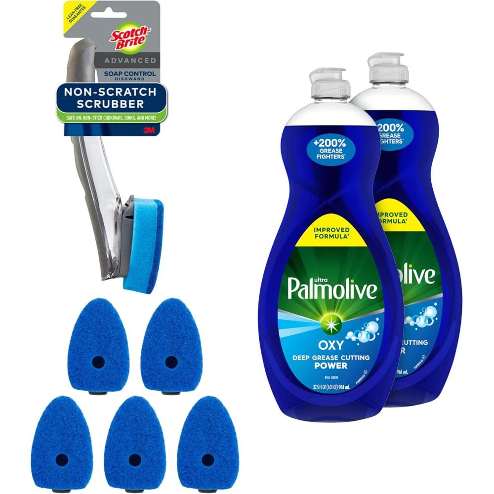image:imageScotchBrite NonScratch Dishwand Kit with Palmolive Oxy Degreaser