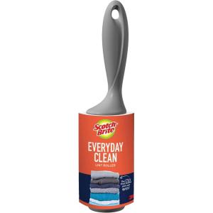 Scotch-Brite Everyday Clean Lint Roller, 3 Pack, Lint Remover for Pet Hair, Dark Clothes, Furniture, and Dusty Surfaces, Picks Up Fur & Fluff in Your Home, Car & Office, 300 Adhesive Sheets Total(100 Sheets)