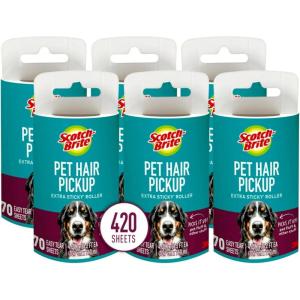 Scotch-Brite Pet Extra Sticky Hair Lint Roller 6 Rollers 600 Sheets(70 Count (Pack of 6))