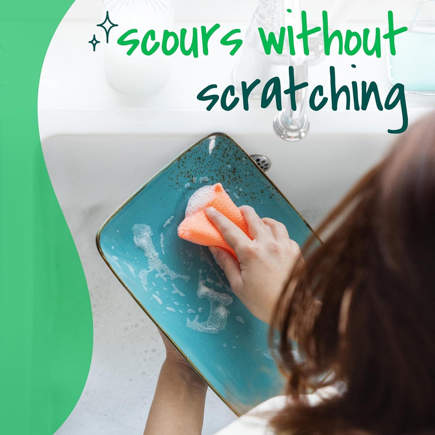 image:imageScotchBrite Dobie Colors Pads Dobie Sponge for All Purpose Cleaning of Kitchen Bathroom and Household Non Scratch Pads Safe for NonStick Cookware 24 CountMultiColor