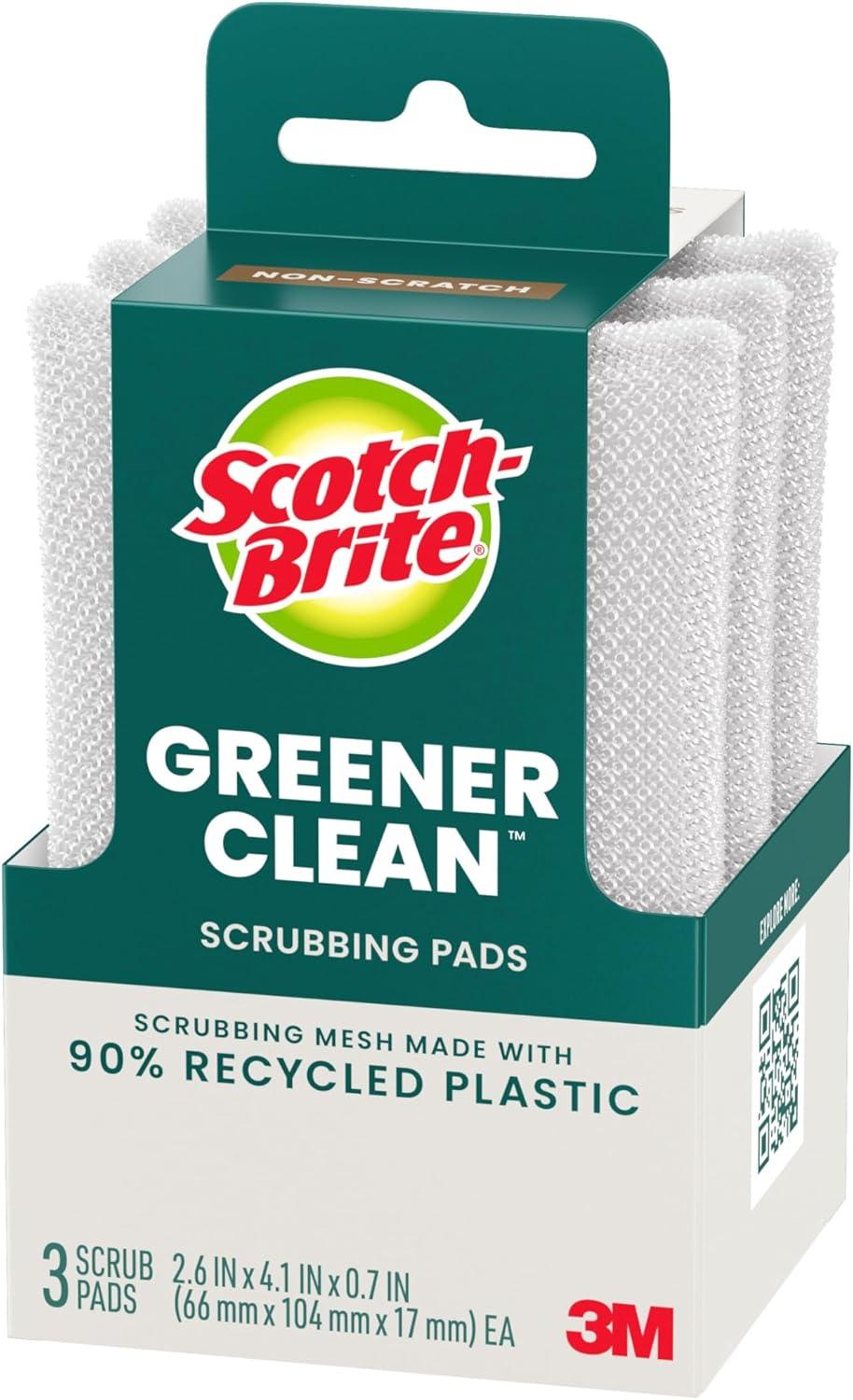 image:imageScotchBrite Dobie Colors Pads Dobie Sponge for All Purpose Cleaning of Kitchen Bathroom and Household Non Scratch Pads Safe for NonStick Cookware 24 CountGreener Clean