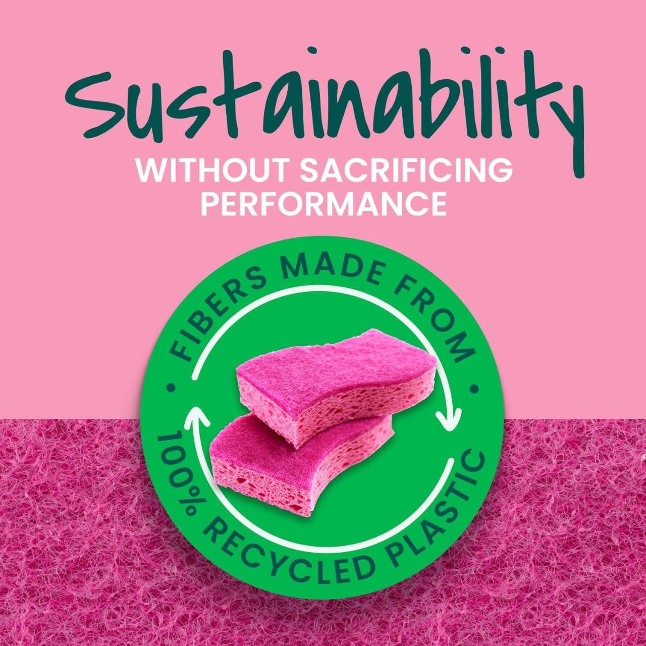 image:imageScotchBrite Gentle Clean Delicate Scrub Sponges For Washing Dishes and Cleaning Kitchen 3 Scrub Sponges3 Scrub Sponges