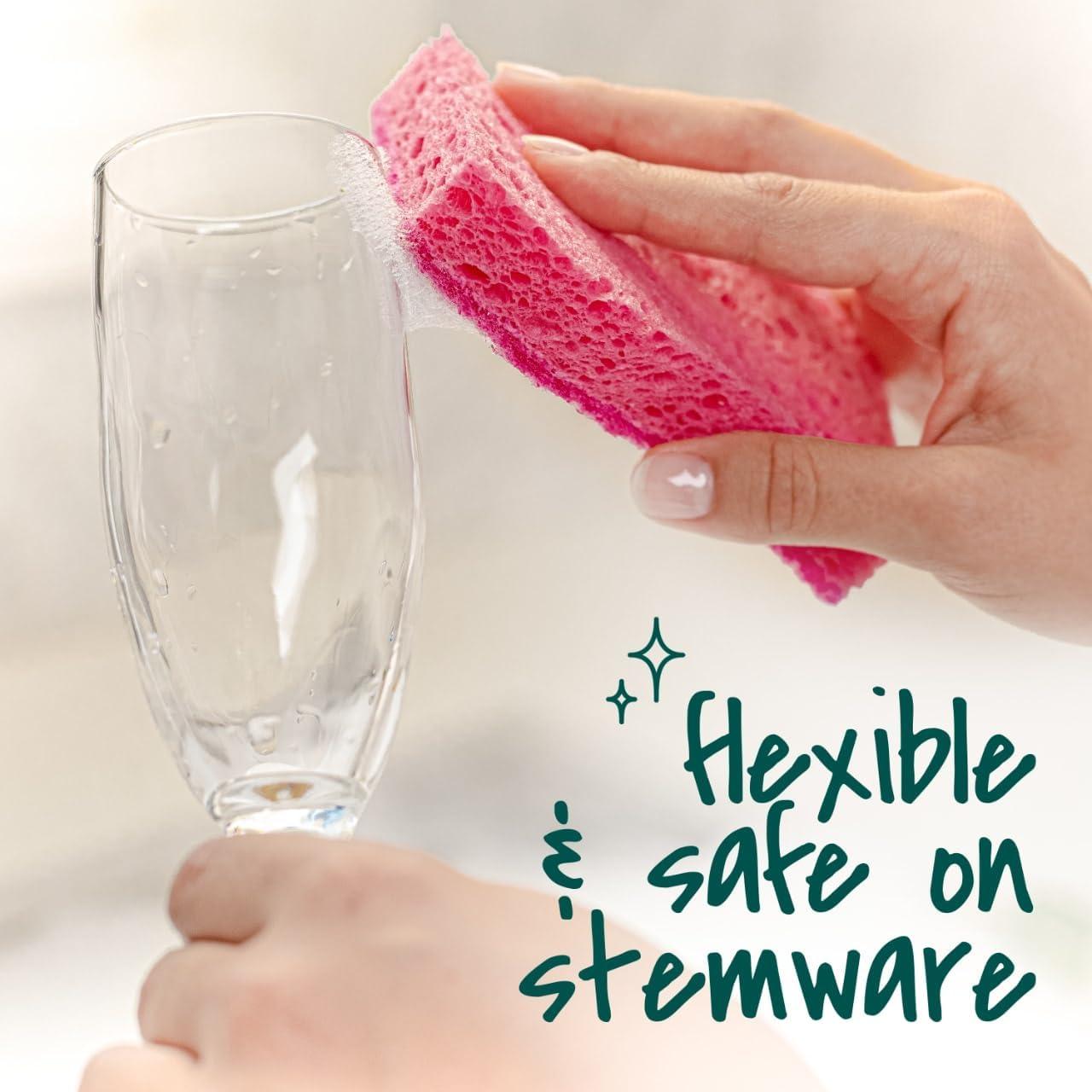 image:imageScotchBrite Gentle Clean Delicate Scrub Sponges For Washing Dishes and Cleaning Kitchen 3 Scrub Sponges3 Scrub Sponges