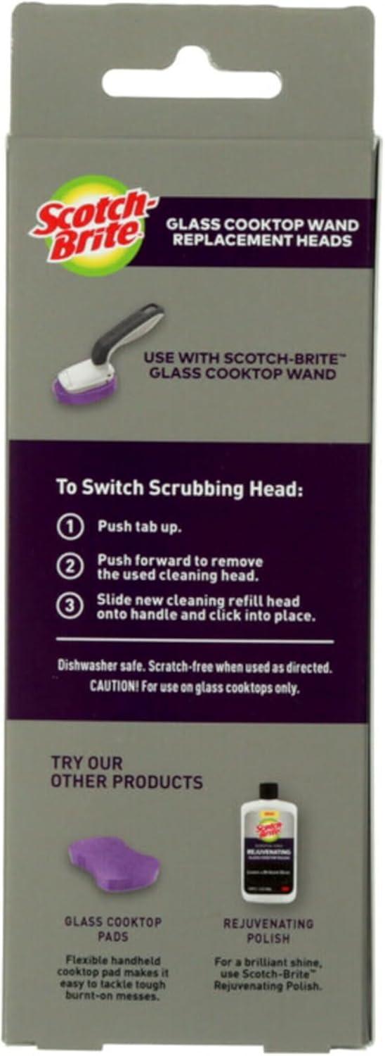 image:imageScotchBrite Glass Cooktop Wand Replacement Heads Cleans With Just Water Tackle BurntOn Messes 2 Replacement Heads