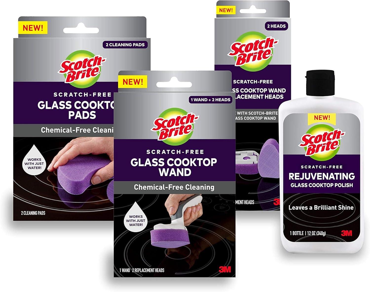 image:imageScotchBrite Glass Cooktop Wand Replacement Heads Cleans With Just Water Tackle BurntOn Messes 2 Replacement Heads