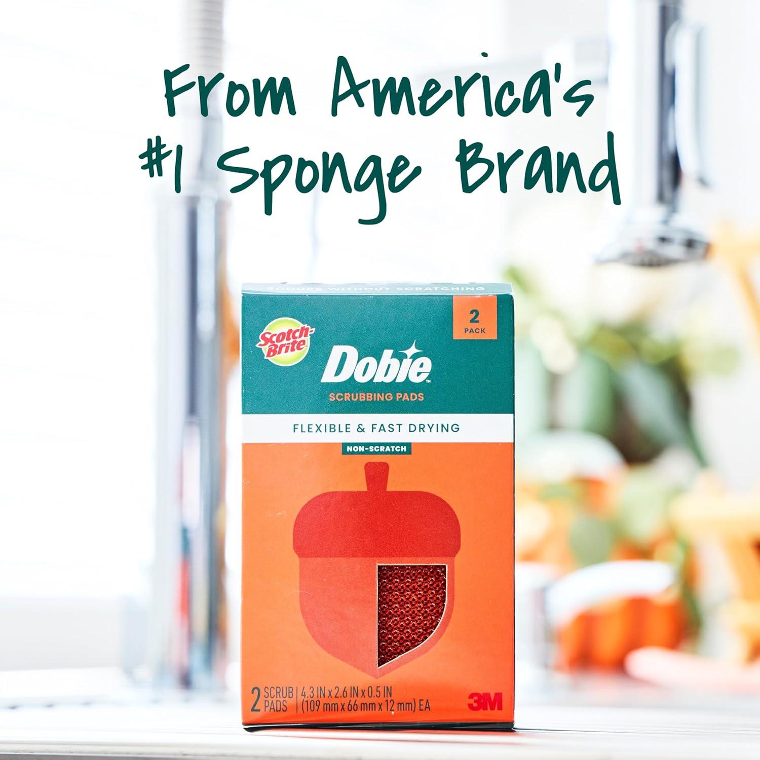 image:imageScotchBrite Harvest Dobie Scrubbing Pads NonScratch Kitchen Sponge for Cleaning Dishes Appliances and Bathrooms Copper Acorn Dish Sponge That Dries Fast 2Pack